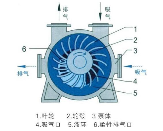 濟(jì)南水環(huán)式真空泵工作原理圖